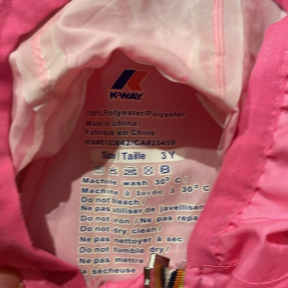 🌧️ K-Way Rain Jacket - Girls Size 3 ombré!! 💗💖 - Picture 4 of 5